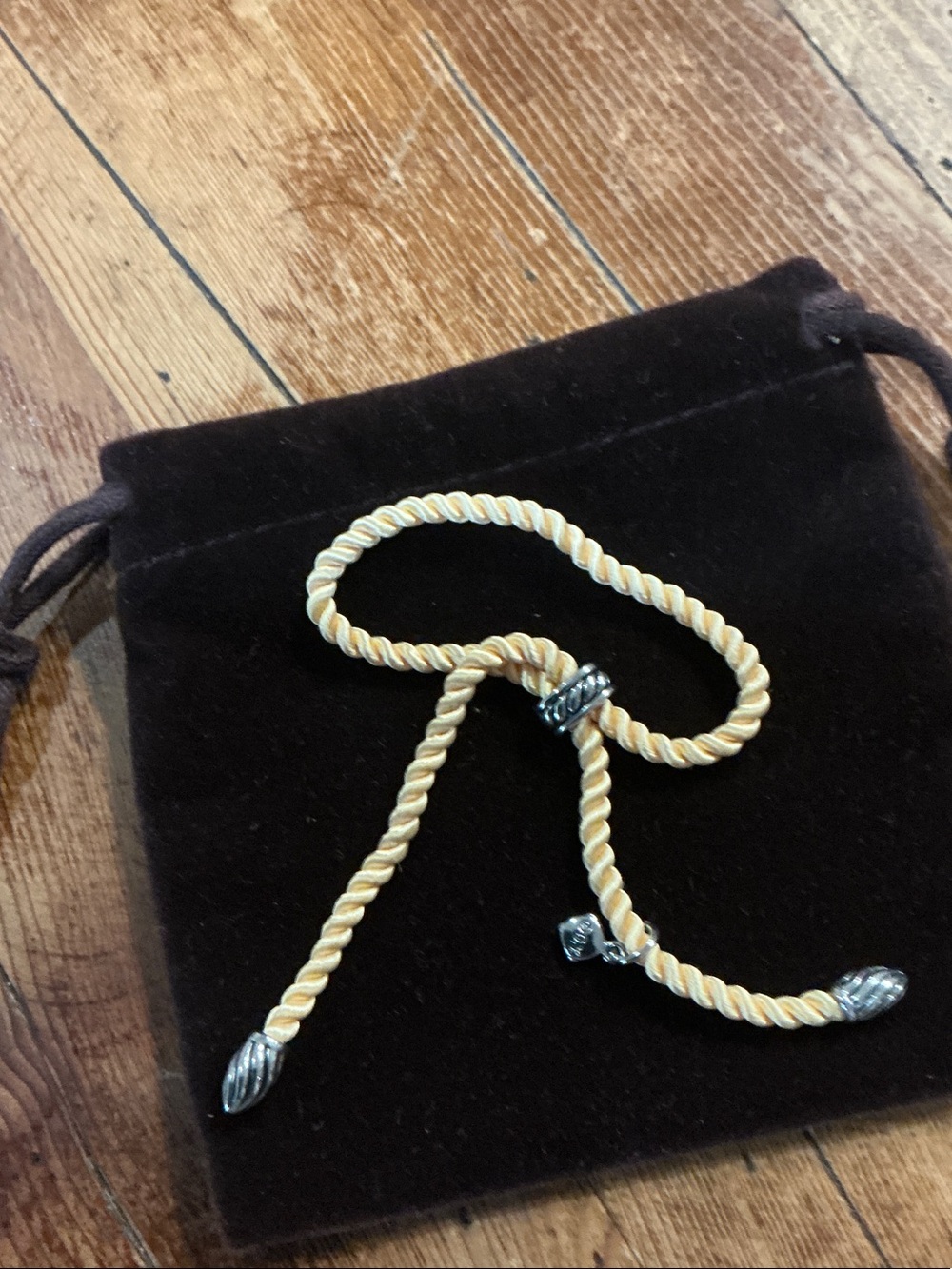 David Yurman esquiste gold color with silver tone accent beads
